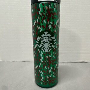 Starbucks Green Holiday Christmas Confetti Stainless Steel Tumbler 16 oz 2019